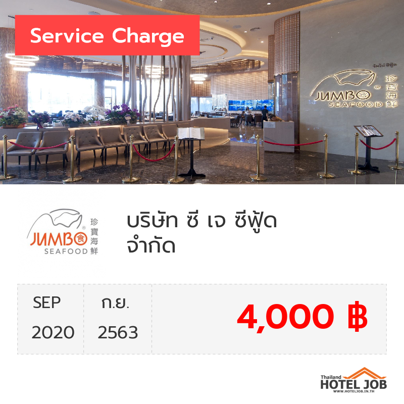เซอร์วิสชาร์จ (ยกเลิก) บริษัท ซี เจ ซีฟู้ด จำกัด  กันยายน 2020